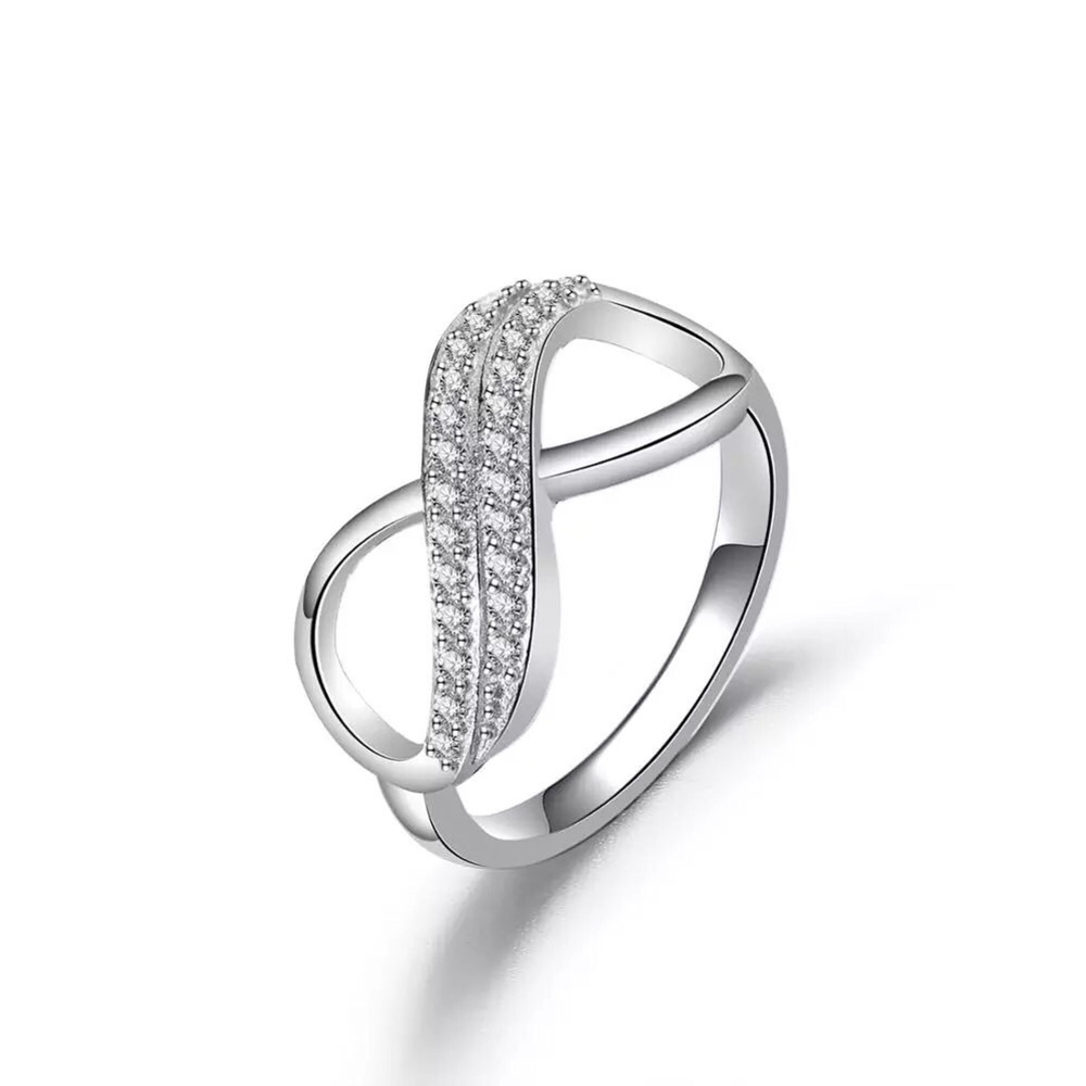 925 Sterling Silver Women Infinity Ring Size 5-9